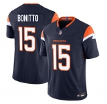 Men's Denver Broncos #15 Nik Bonitto Navy F.U.S.E. Vapor Limited Football Stitched Jersey