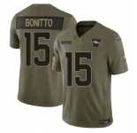 Men's Denver Broncos #15 Nik Bonitto Olive 2025 F.U.S.E. Salute to Service Limited Football Stitched Jersey