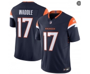 Men's Denver Broncos #17 Jaylen Waddle Navy 2026 F.U.S.E. Vapor Limited Stitched Football Jersey