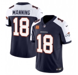 Men's Denver Broncos #18 Peyton Manning Navy 2024 F.U.S.E. With 4-Star C Patch Vapor Limited Stitched Football Jersey