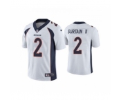 Men's Denver Broncos #2 Patrick Surtain II 2021 Football Draft White Vapor Untouchable Limited Jersey