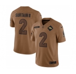 Men's Denver Broncos #2 Patrick Surtain II 2023 Brown Salute To Service Limited Football Stitched Jersey