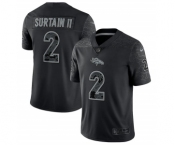 Men's Denver Broncos #2 Patrick Surtain II Black Reflective Limited Stitched Football Jersey