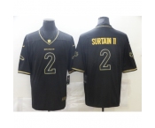 Men's Denver Broncos #2 Patrick Surtain II Nike Black Gold Draft First Round Pick Leopard Jersey