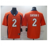 Men's Denver Broncos #2 Patrick Surtain II Nike Orange 2021 NFL Draft First Round Pick Limited Jersey