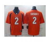 Men's Denver Broncos #2 Patrick Surtain II Nike Orange 2021 NFL Draft First Round Pick Limited Jersey