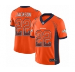 Men's Denver Broncos #22 Kareem Jackson Limited Orange Rush Drift Fashion Football Jersey