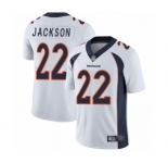 Men's Denver Broncos #22 Kareem Jackson White Vapor Untouchable Limited Player Football Jersey