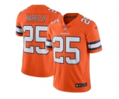 Men's Denver Broncos #25 Chris Harris Jr Nike Orange Color Rush Limited Jersey