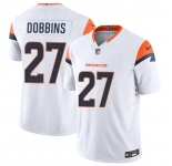 Men's Denver Broncos #27 J.K. Dobbins White 2025 F.U.S.E. Vapor Limited Football Stitched Jersey