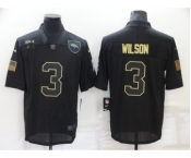 Men's Denver Broncos #3 Russell Wilson Black 2020 Salute To Service Stitched NFL Nike Limited Jersey