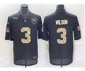 Men's Denver Broncos #3 Russell Wilson Black Camo 2020 Salute To Service Stitched NFL Nike Limited Jersey