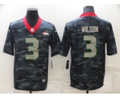 Men's Denver Broncos #3 Russell Wilson Camo Limited Stitched Jersey