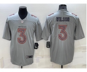 Men's Denver Broncos #3 Russell Wilson Grey Atmosphere Fashion 2022 Vapor Untouchable Stitched Limited Jersey