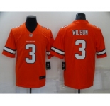 Men's Denver Broncos #3 Russell Wilson Orange 2022 Color Rush Stitched NFL Nike Limited Jersey