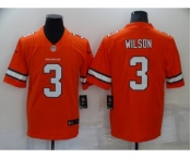 Men's Denver Broncos #3 Russell Wilson Orange 2022 Color Rush Stitched NFL Nike Limited Jersey