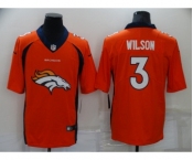 Men's Denver Broncos #3 Russell Wilson Orange Big Logo Number Vapor Untouchable Stitched NFL Nike Fashion Limited Jersey