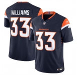 Men's Denver Broncos #33 Javonte Williams Navy 2024 F.U.S.E. Alternate Vapor Limited Football Stitched Jersey
