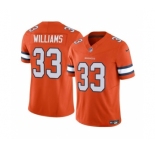 Men's Denver Broncos #33 Javonte Williams Orange 2023 F.U.S.E. Vapor Untouchable Football Stitched Jersey