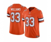 Men's Denver Broncos #33 Javonte Williams Orange 2023 F.U.S.E. Vapor Untouchable Football Stitched Jersey