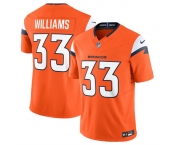Men's Denver Broncos #33 Javonte Williams Orange 2024 F.U.S.E. Alternate Vapor Limited Football Stitched Jersey