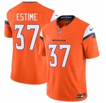 Men's Denver Broncos #37 Audric Estime Orange 2024 F.U.S.E. Vapor Limited Football Stitched Jersey