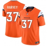 Men's Denver Broncos #37 RJ Harvey Orange 2025 Draft F.U.S.E. Vapor Limited Football Stitched Jersey