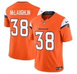 Men's Denver Broncos #38 Jaleel McLaughlin Orange 2025 F.U.S.E. Vapor Limited Football Stitched Jersey