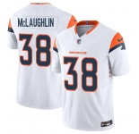 Men's Denver Broncos #38 Jaleel McLaughlin White 2025 F.U.S.E. Vapor Limited Football Stitched Jersey