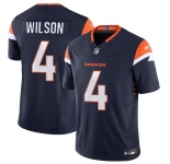 Men's Denver Broncos #4 Zach Wilson Navy 2024 F.U.S.E. AlternateVapor Limited Football Stitched Jersey