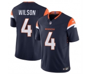 Men's Denver Broncos #4 Zach Wilson Navy 2024 F.U.S.E. AlternateVapor Limited Football Stitched Jersey