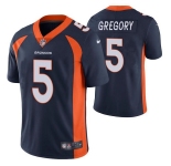 Men's Denver Broncos #5 Randy Gregory Navy Vapor Untouchable Limited Stitched Jersey