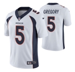 Men's Denver Broncos #5 Randy Gregory White Vapor Untouchable Limited Stitched Jersey