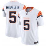 Men's Denver Broncos #5 Trent Sherfield Sr White 2025 F.U.S.E. Vapor Limited Football Stitched Jersey