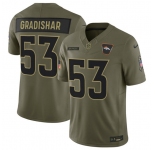 Men's Denver Broncos #53 Bill Romanowski Olive 2025 Salute to Service Limited Football Stitched Jersey