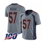 Men's Denver Broncos #57 Demarcus Walker Limited Silver Inverted Legend 100th Season Football Jersey