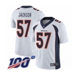 Men's Denver Broncos #57 Tom Jackson White Vapor Untouchable Limited Player 100th Season Football Jersey