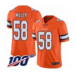 Men's Denver Broncos #58 Von Miller Limited Orange Rush Vapor Untouchable 100th Season Football Jersey