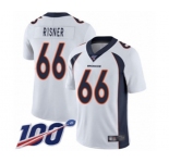 Men's Denver Broncos #66 Dalton Risner White Vapor Untouchable Limited Player 100th Season Football Jersey