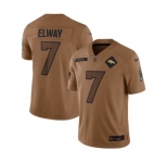 Men's Denver Broncos #7 John Elway 2023 Brown Salute To Service Limited Football Stitched Jersey