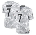 Men's Denver Broncos #7 John Elway 2024 Arctic Camo Salute To Service Limited Stitched Football Jersey