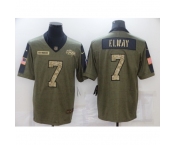 Men's Denver Broncos #7 John Elway Camo 2021 Salute To Service Limited Player Jersey