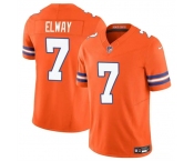 Men's Denver Broncos #7 John Elway Orange F.U.S.E. Mile High Collection 1977 Throwback Vapor Limited Football Stitched Jersey
