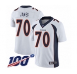 Men's Denver Broncos #70 Ja'Wuan James White Vapor Untouchable Limited Player 100th Season Football Jersey