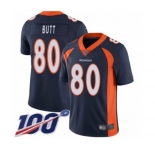 Men's Denver Broncos #80 Jake Butt Navy Blue Alternate Vapor Untouchable Limited Player 100th Season Football Jersey