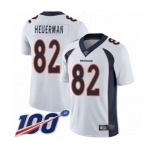 Men's Denver Broncos #82 Jeff Heuerman White Vapor Untouchable Limited Player 100th Season Football Jersey