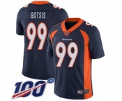Men's Denver Broncos #99 Adam Gotsis Navy Blue Alternate Vapor Untouchable Limited Player 100th Season Football Jersey