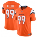 Men's Denver Broncos #99 Zach Allen Orange 2024 F.U.S.E. Vapor Limited Football Stitched Jersey