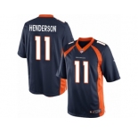Men's Nike Denver Broncos #11 Carlos Henderson Limited Navy Blue Alternate NFL Jersey