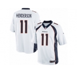 Men's Nike Denver Broncos #11 Carlos Henderson Limited White NFL Jersey